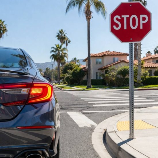 stopping at a stop sign