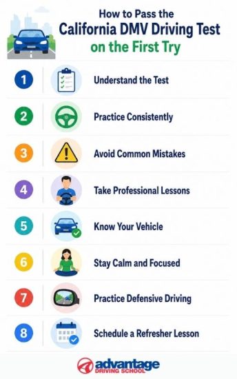 how to pass the test infographic